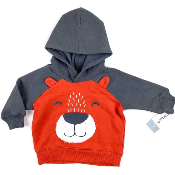 Carter's | Shirts u0026 Tops | Carters Orange Bear Hooded Sweatshirt Nwt 3  Month | Poshmark